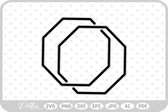 Hexagon Shapes Linked SVG PNG DXF Product Image 1
