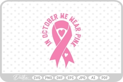 Pinktober October Breast Cancer Awareness Ribbon SVG PNG DXF Product Image 1