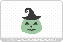 Pumpkin Jack o Lantern Witch Hat SVG PNG DXF Product Image 1