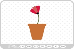 Potted Pot Plant Flower SVG PNG DXF Product Image 1