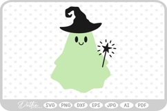 Ghost Witch Hat Wand SVG PNG DXF Product Image 1