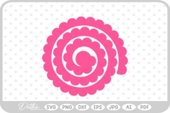 Rolled 3d Flower Template SVG PNG DXF Product Image 1
