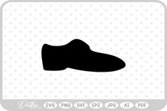 Men's Smart Shoe Silhouette SVG PNG DXF Product Image 1