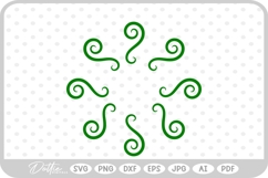 Decorative Swirl Shape Border Flourish SVG PNG DXF Product Image 1
