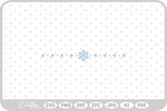 Christmas Festive Snowflake Line SVG PNG DXF Product Image 1