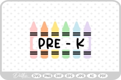 Pre - K Crayons SVG PNG DXF Product Image 1