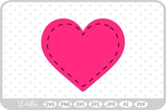 Stitched Heart SVG PNG DXF Product Image 1