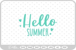 Hello Summer Flower SVG PNG DXF Product Image 1