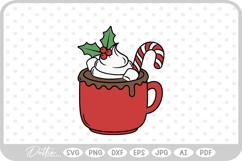 Hot Cocoa Christmas Festive Drink Winter SVG PNG DXF Product Image 1