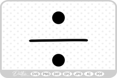 Divide Maths Symbol SVG PNG DXF Product Image 1