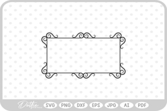 Decorative Swirl Shape Border Flourish SVG PNG DXF Product Image 1