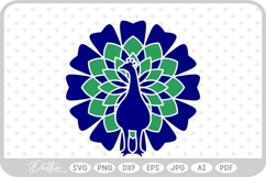 Mandala Peacock SVG PNG DXF Product Image 1