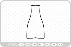 Strapless Dress Outline SVG PNG DXF Product Image 1