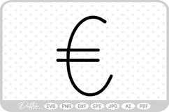 Euro Sign SVG PNG DXF Product Image 1