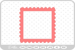 Frilly Frame SVG PNG DXF Product Image 1