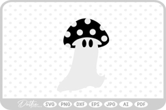 Ghost Mushroom Toadstool Fall Autumn Halloween SVG PNG DXF Product Image 1