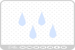 Rain Drop SVG PNG DXF Product Image 1