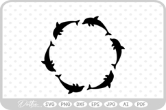 Dolphin Frame SVG PNG DXF Product Image 1