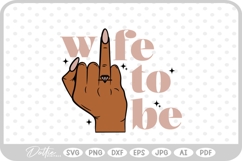 Wife Finger Engagement Wedding Ring Love SVG PNG DXF Product Image 1