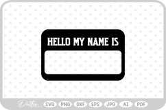 Name Tag SVG PNG DXF Product Image 1
