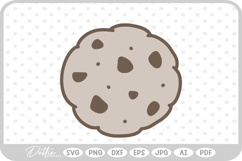 Cookie Chocolate Chip Food Baking Biscuit Santa SVG PNG DXF Product Image 1