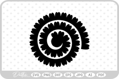 Rolled Paper Flower Template SVG PNG DXF Product Image 1