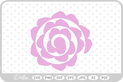 Rolled 3d Flower Template SVG PNG DXF Product Image 1