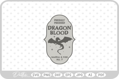 Dragon Blood Potion Bottle Label Halloween Witch SVG Product Image 1