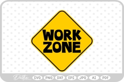 Work Zone Sign SVG PNG DXF Product Image 1