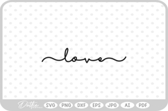 Love Script Fancy Text Swirl SVG PNG DXF Product Image 1