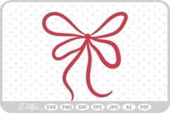 Ribbon Bow Hand Drawn Doodle SVG PNG DXF Product Image 1