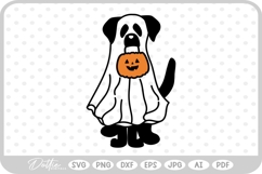 Ghost Dog Halloween SVG PNG DXF Product Image 1