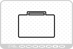 Briefcase Outline SVG PNG DXF Product Image 1