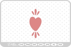 Heart Shape Decorative Swirl SVG PNG DXF Product Image 1