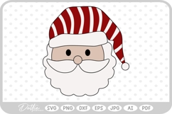 Santa Father Christmas Face SVG PNG DXF Product Image 1