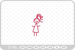Stick Person Man Woman Doodle Sketch SVG PNG DXF Product Image 1