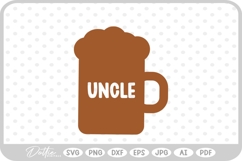 Uncle Beer Glass SVG PNG DXF Product Image 1