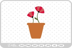 Potted Pot Plant Flower SVG PNG DXF Product Image 1