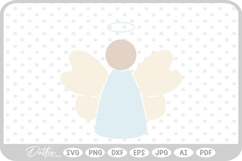 Angel Hand Drawn Christmas SVG PNG DXF Product Image 1