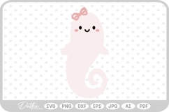 Girly Ghost Cute Halloween SVG PNG DXF Product Image 1