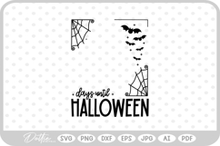 Halloween Count Down Frame Spider Web Spooky SVG PNG DXF Product Image 1