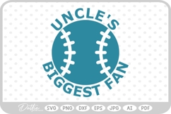 Baseball Uncles Biggest Fan SVG PNG DXF Product Image 1