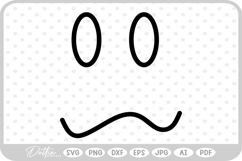 Cartoon Face Emoji Silly Happy Sad Doodle Sketch SVG PNG DXF Product Image 1