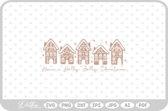 Gingerbread House Christmas Winter Festive SVG PNG DXF Product Image 1