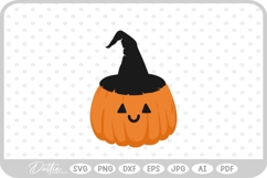 Halloween Witch Pumpkin SVG PNG DXF Product Image 1