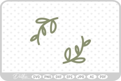 Botanical Hand Drawn Vine Doodle Nature SVG PNG DXF Product Image 1