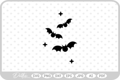 Bats Stars Spooky Halloween Fall Autumn SVG PNG DXF Product Image 1