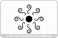 Decorative Swirl Shape Border Flourish SVG PNG DXF Product Image 1