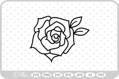 Rose Flower SVG PNG DXF Product Image 1