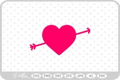Heart with Arrow SVG PNG DXF Product Image 1